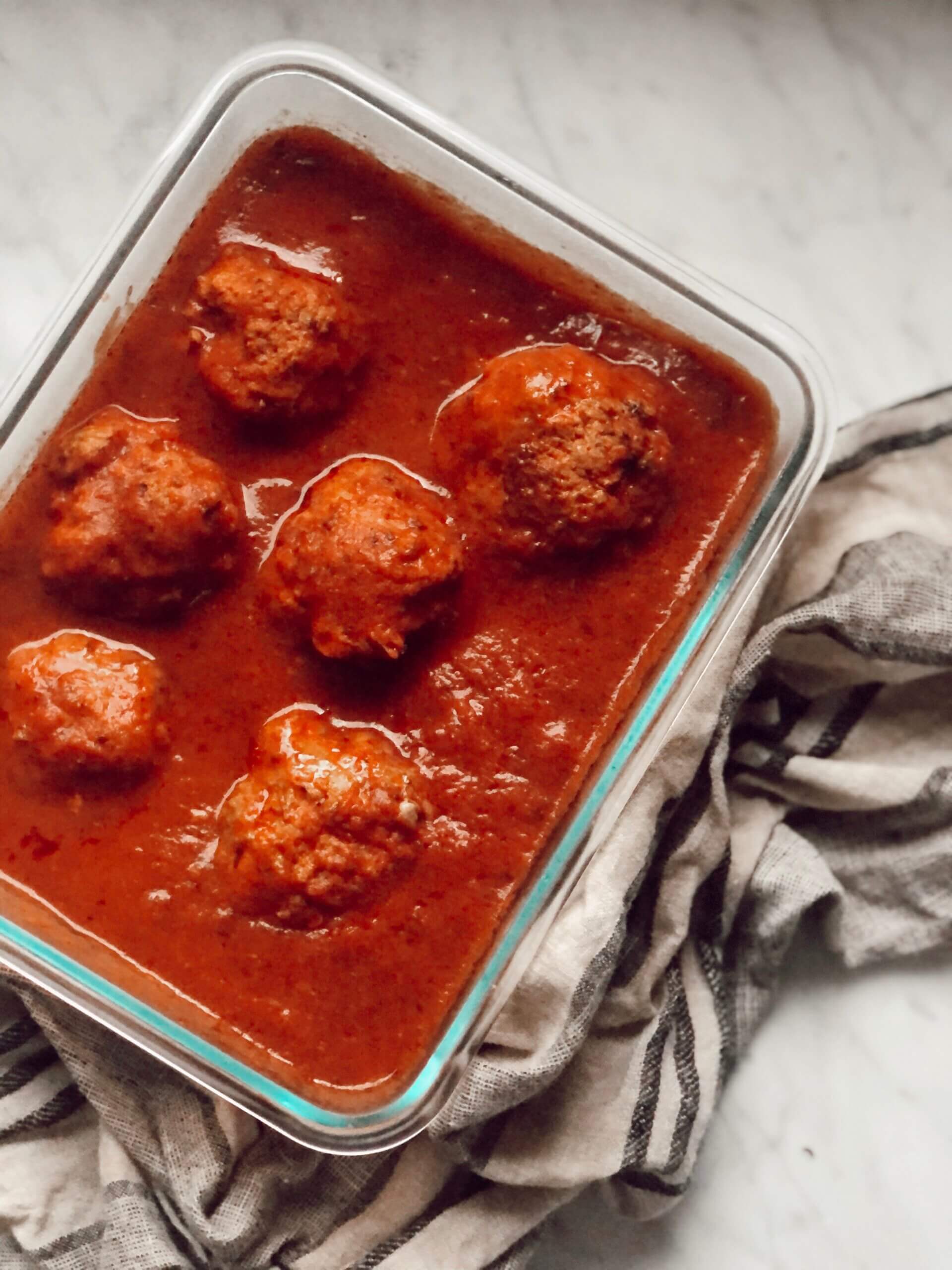 Baked Beef Meatballs