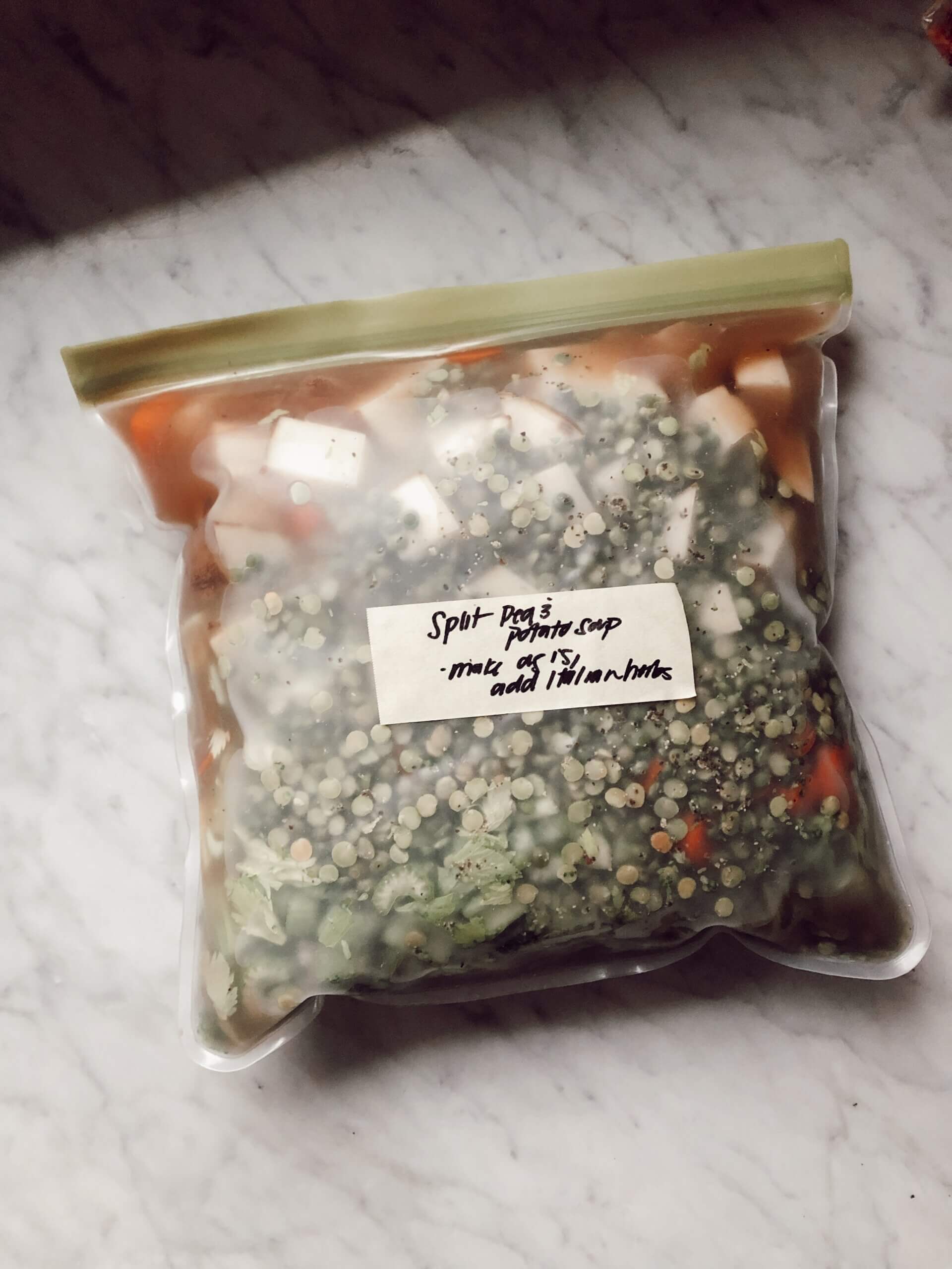 Split Pea & Potato Soup (Freezer Meal)