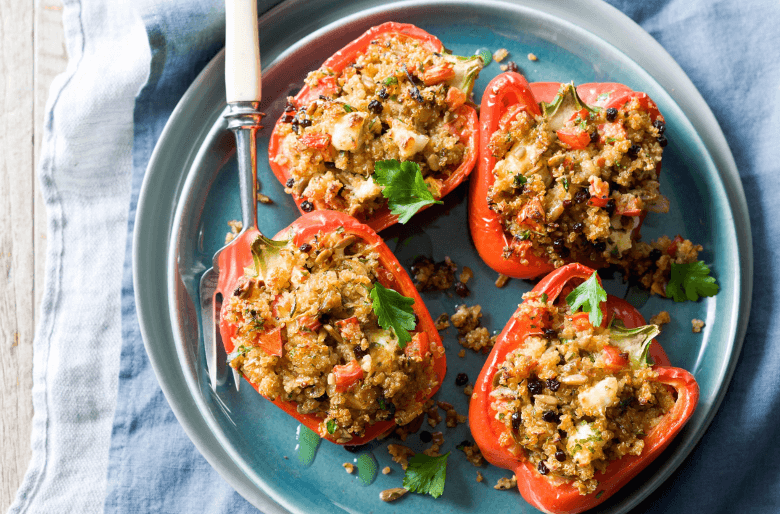 Mexican quinoa stuffed peppers