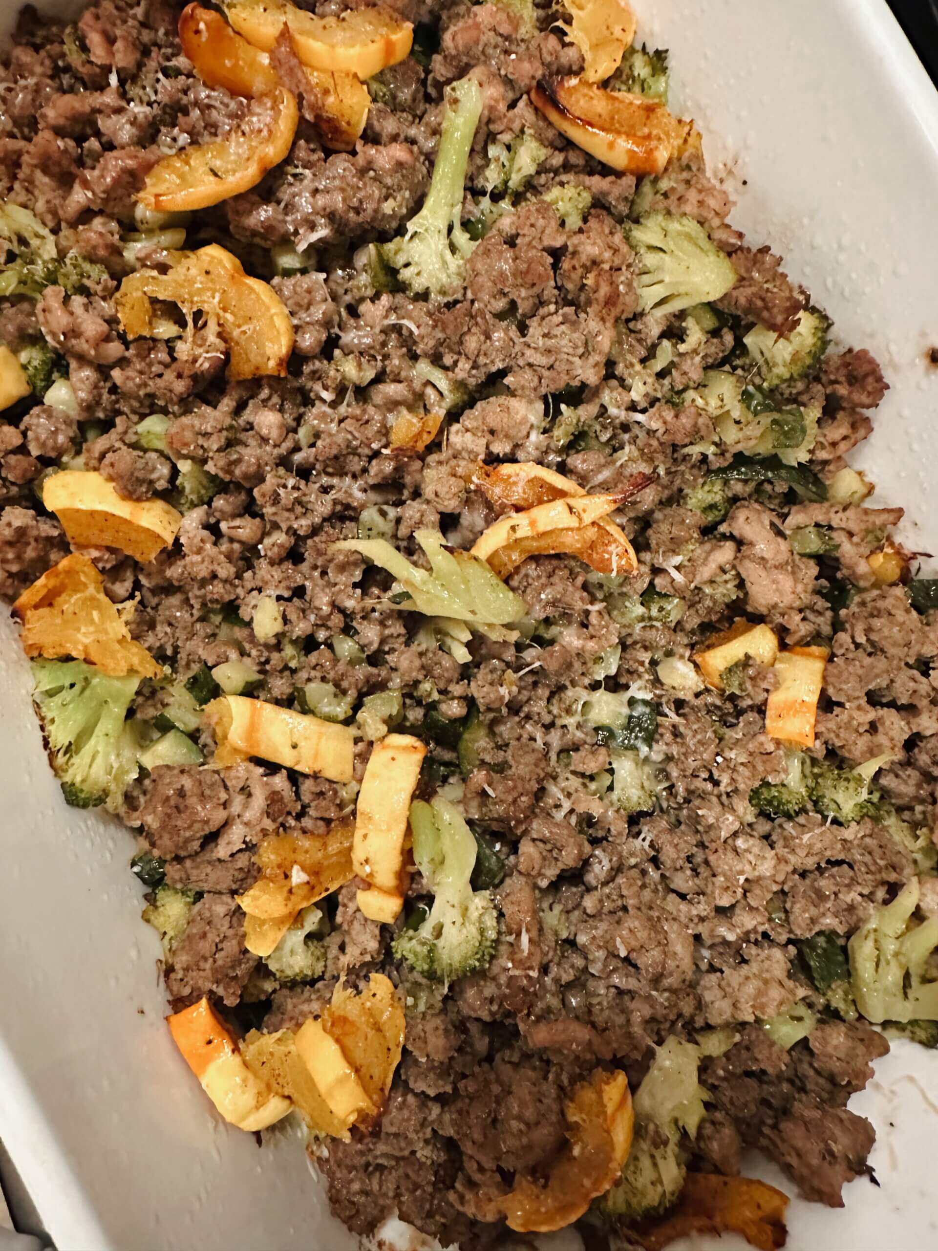 Ground turkey & squash bake